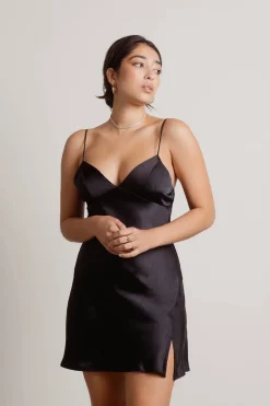 Tobi Here For You Cami Slip Mini Dress - Black