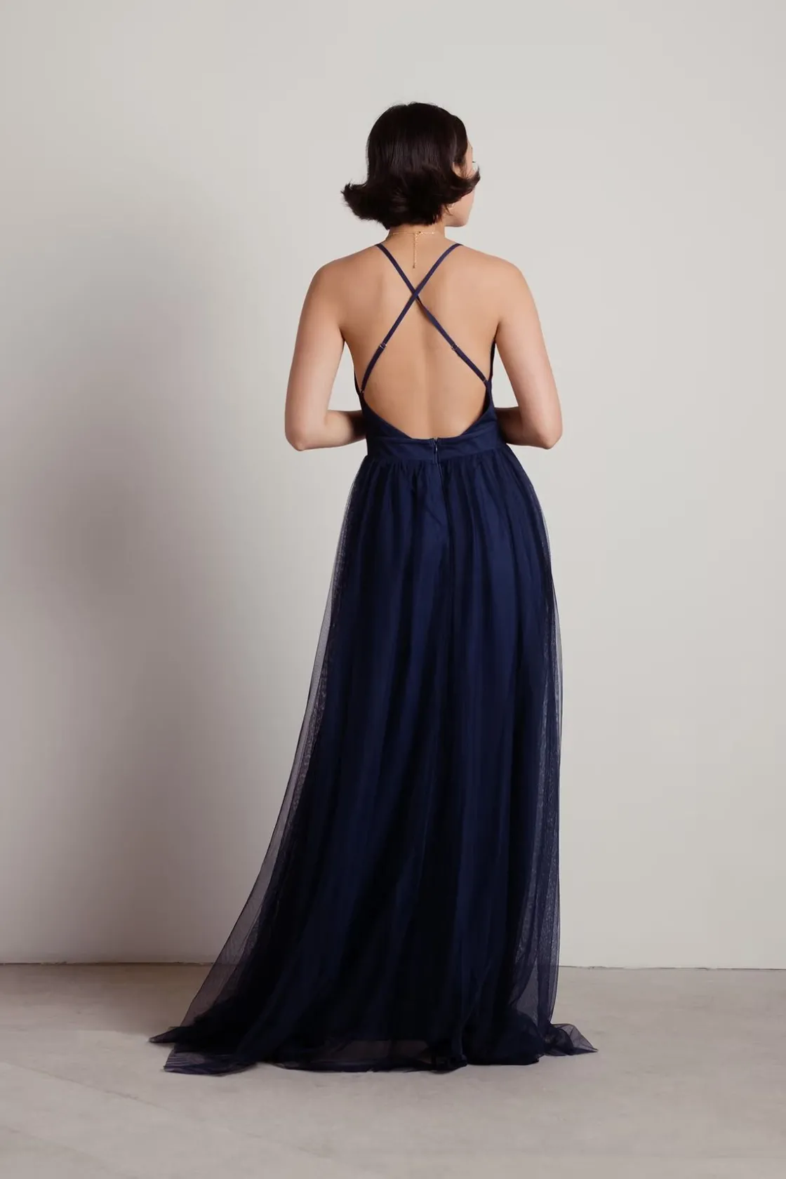 Tobi Here To Slay Plunging High Slit Maxi Dress - White