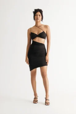 Tobi Here To Stunt Asymmetrical Cut Out Midi Dress