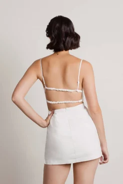 Tobi Hermione Open Back A-Line Mini Dress - Green