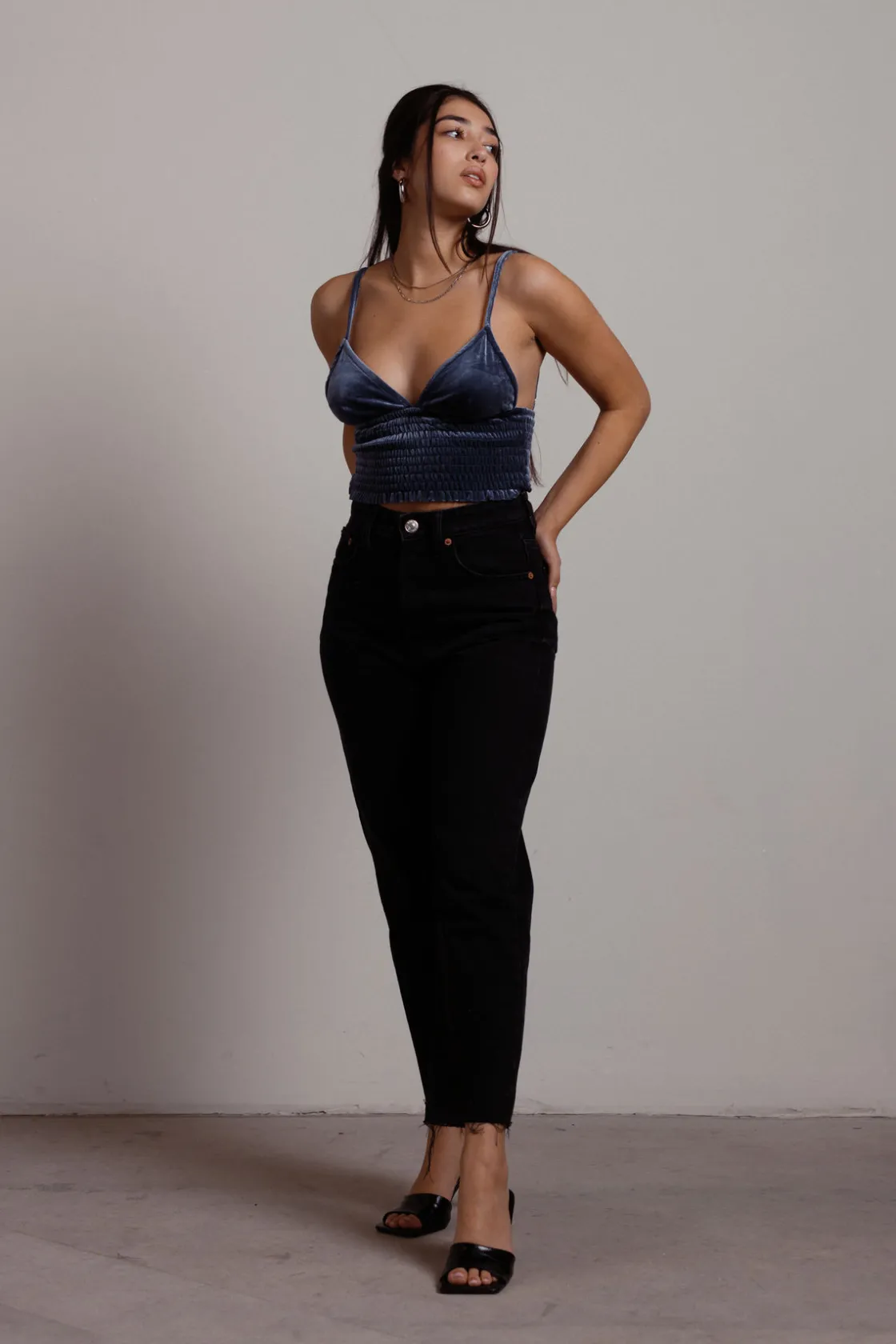 Tobi High Key Crop Top - Red