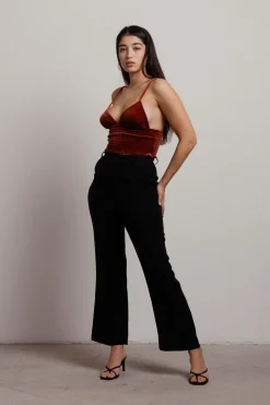 Tobi High Key Crop Top - Red
