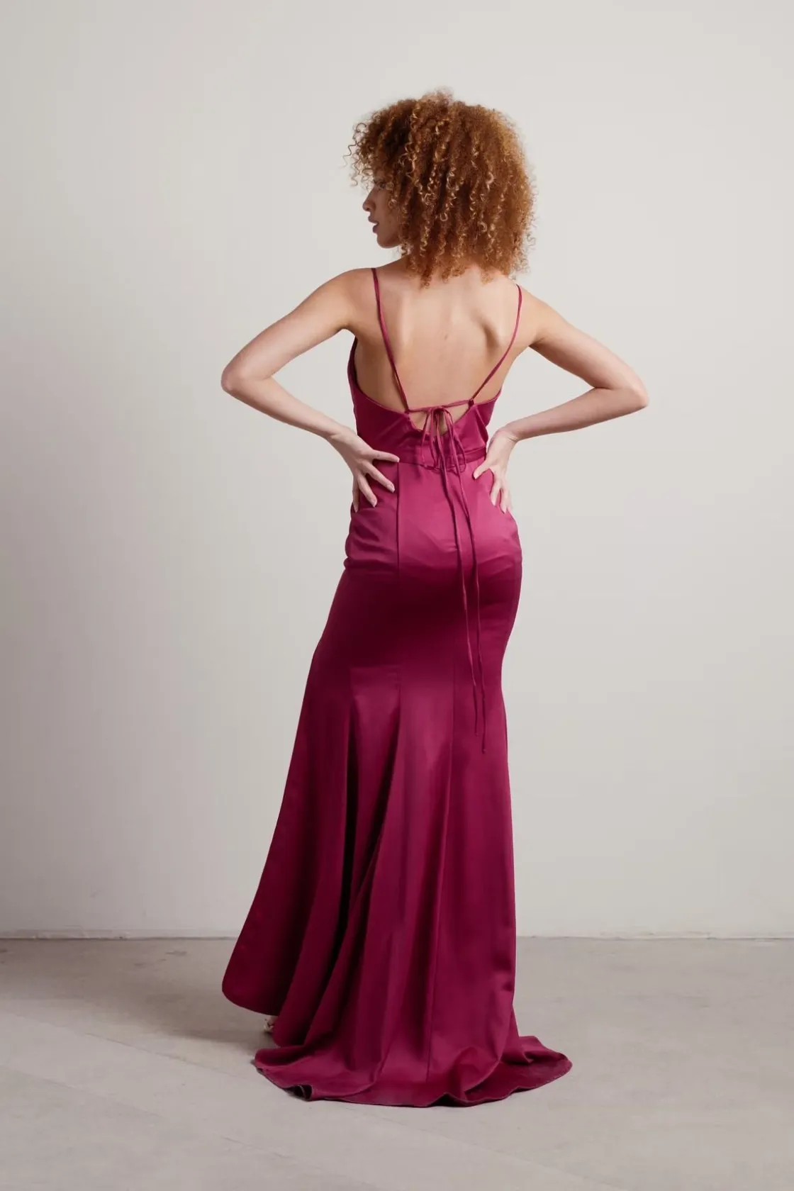 Tobi High Waters Surplice High Slit Maxi Dress -