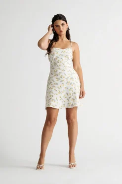 Tobi Hitomi Floral Satin Mini Dress -