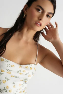 Tobi Hitomi Floral Satin Mini Dress -