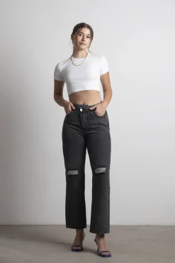 Tobi Holmby Hills Distressed Jeans - Distressed Light Wash