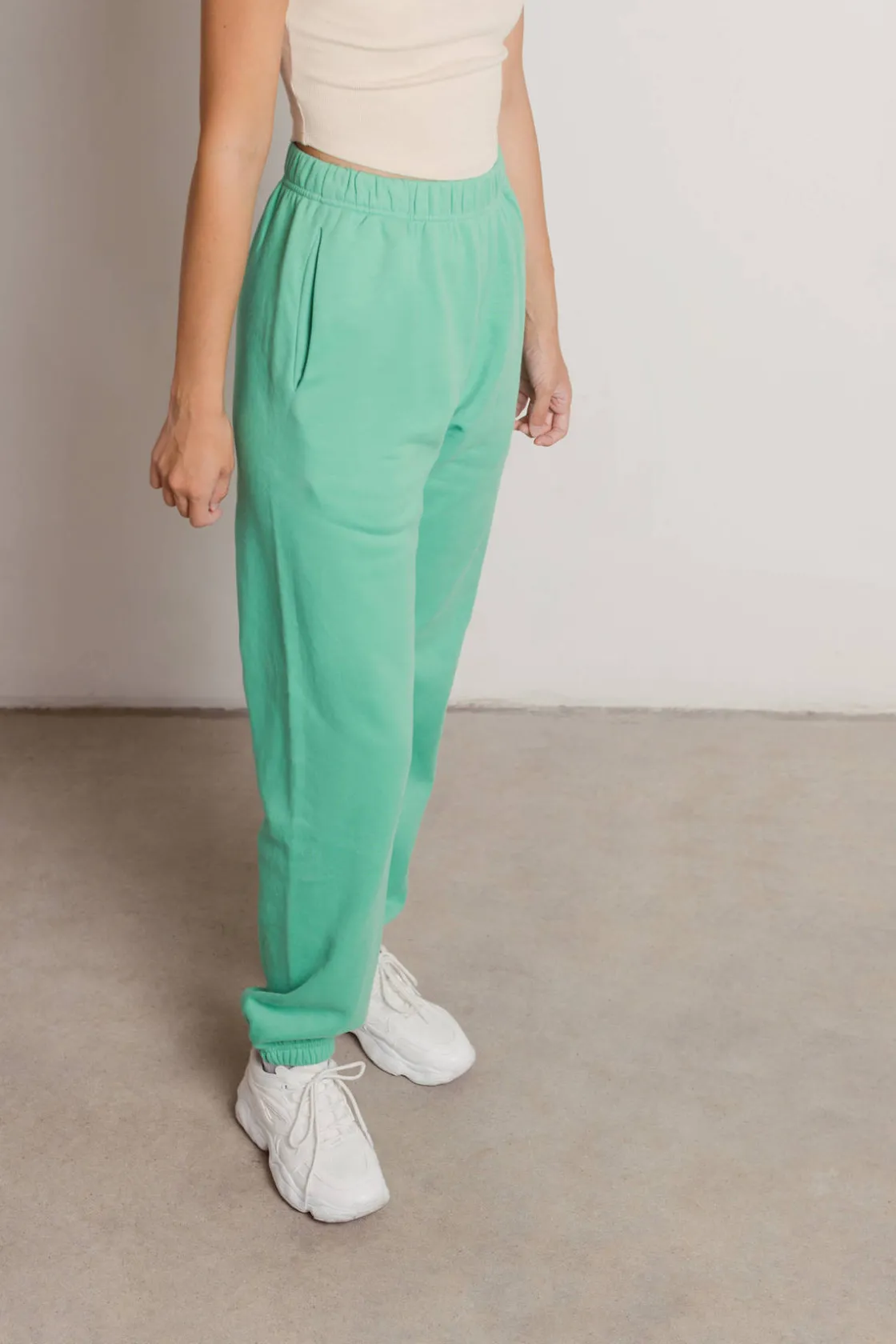 Tobi Homebody Stretchy Sweatpants - Green