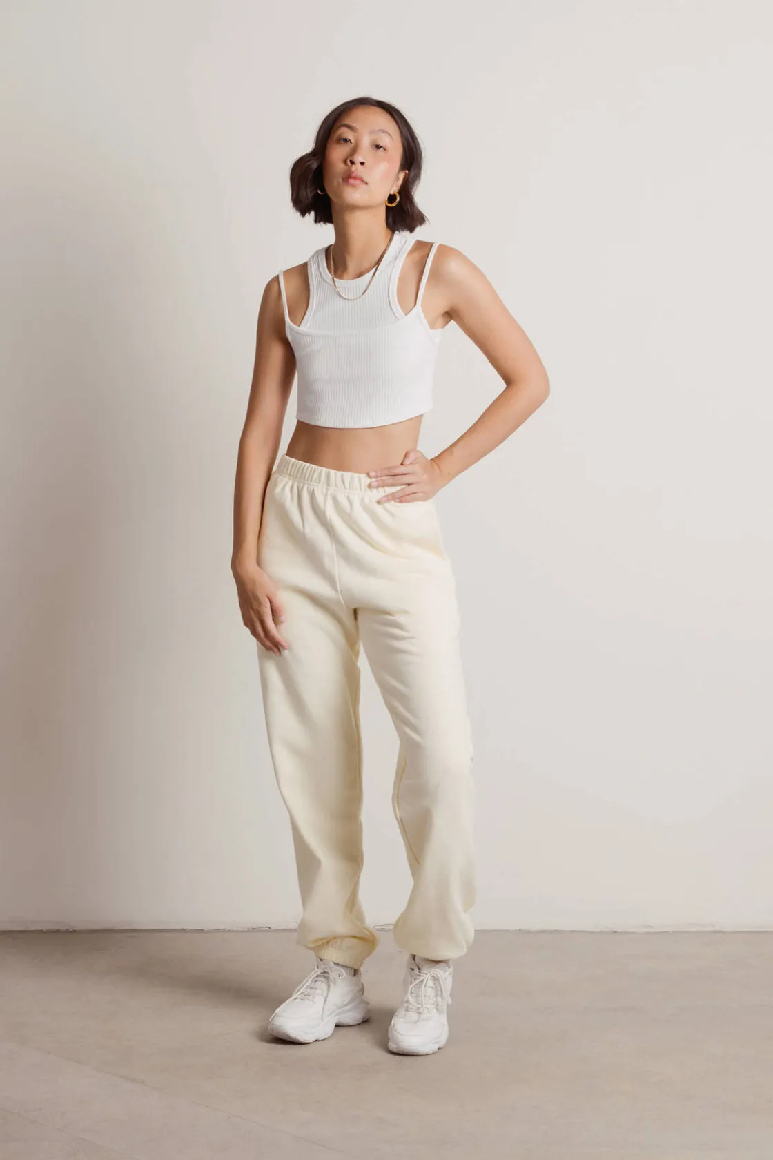 Tobi Homebody Stretchy Sweatpants - Green