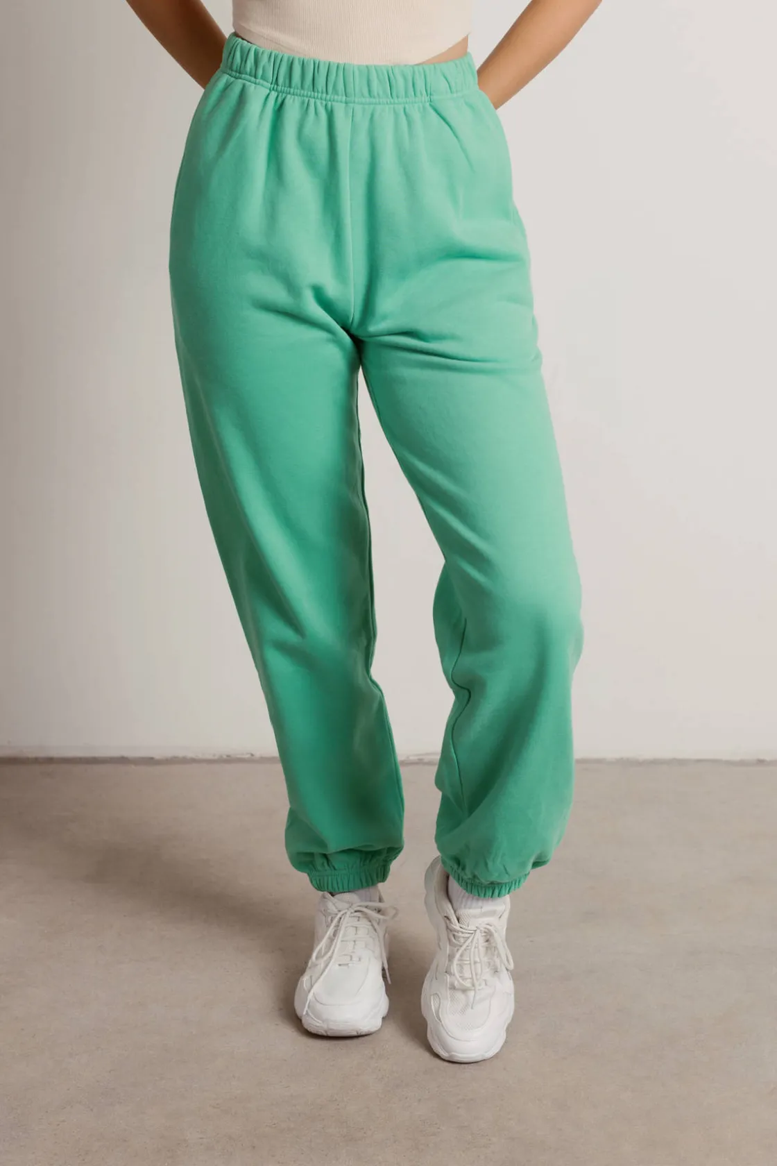 Tobi Homebody Stretchy Sweatpants - Green