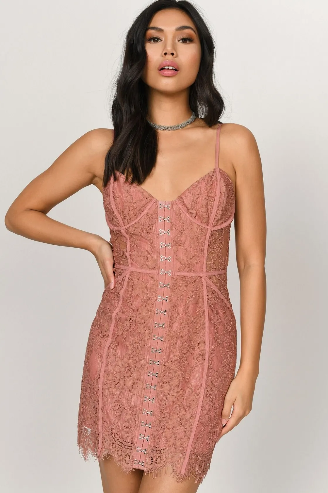 Tobi Honeymoon Lace Bodycon Mini Dress - Sienna