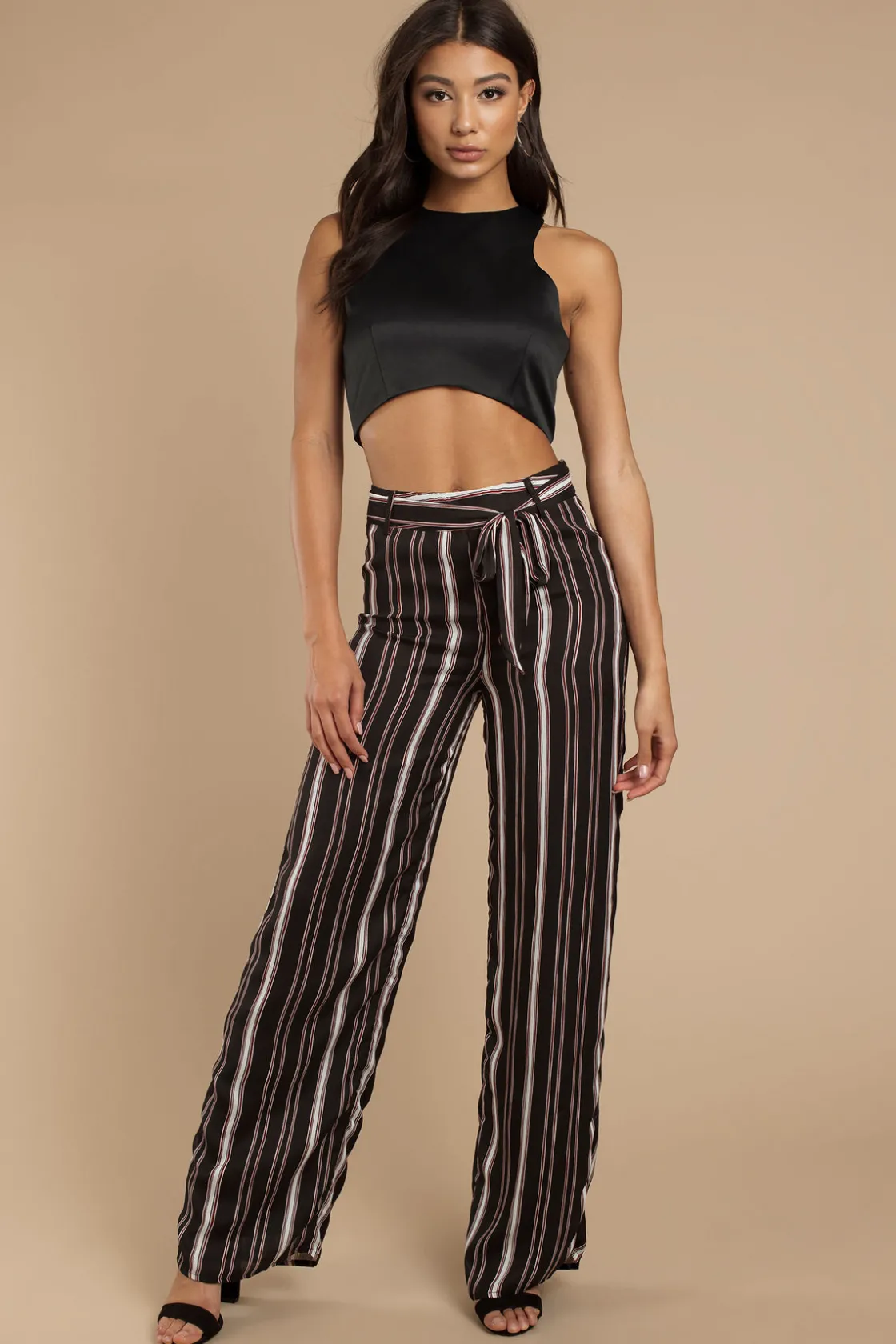 Tobi Horizon Racer Crop Top - Black