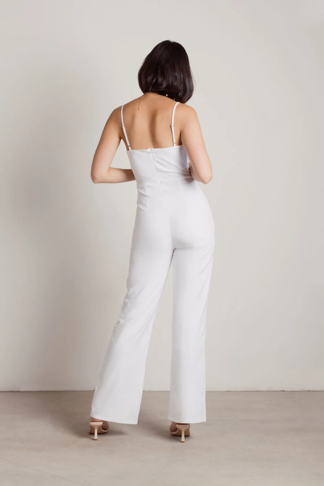 Tobi How Many More Lace Up Jumpsuit - Off White