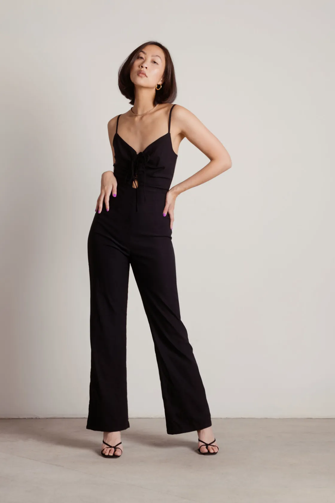Tobi How Many More Lace Up Jumpsuit - Off White