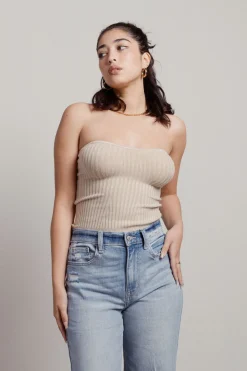 Tobi Huy Tube Top - Beige