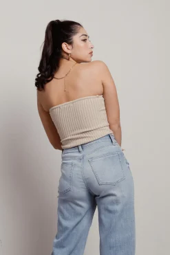 Tobi Huy Tube Top - Beige