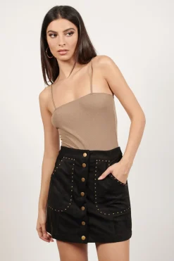 Tobi I Like Me Better Button Up Mini Skirt -