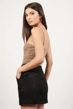 Tobi I Like Me Better Button Up Mini Skirt -