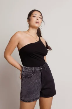 Tobi Iggy One Shoulder Top - Beige