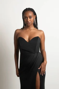 Tobi In A Dream Sweetheart High Slit Maxi Dress - Emerald