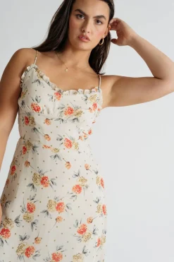 Tobi In Bloom Floral Ruffle Midi Dress -