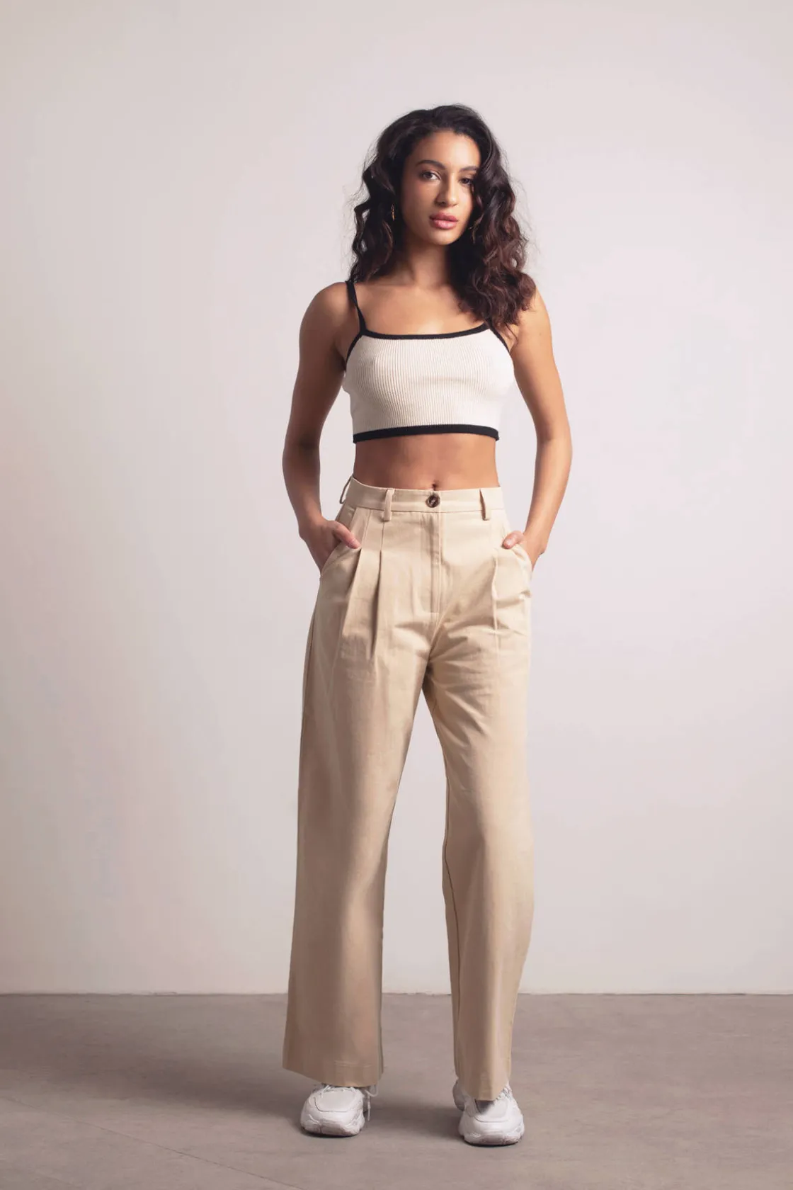 Tobi In My Eyes Wide Leg Pants - Beige