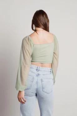 Tobi In The Abyss Crop Top - Green