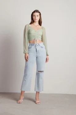 Tobi In The Abyss Crop Top - Green