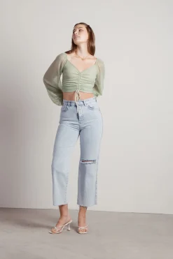Tobi In The Abyss Crop Top - Green