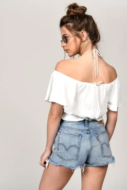 Tobi In Your Head Cross Halter Blouse -