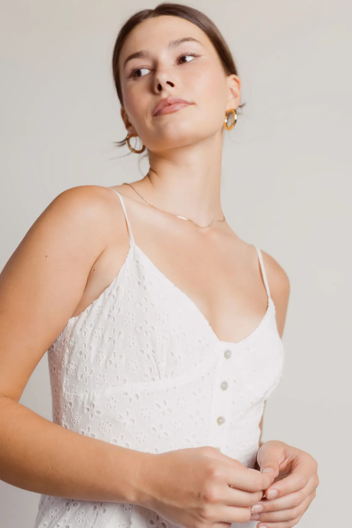 Tobi Into The Past Eyelet Romper -