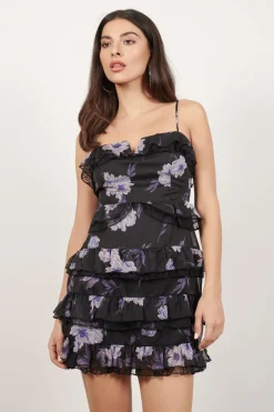 Tobi Irma Floral Tiered Mini Dress -