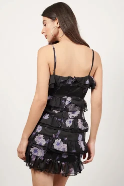 Tobi Irma Floral Tiered Mini Dress -