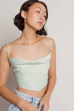 Tobi Is It Over Crop Top - Sage