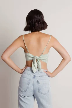 Tobi Is It Over Crop Top - Sage