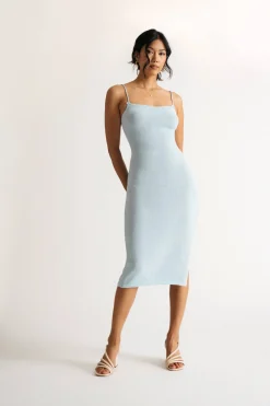 Tobi Island Sun Open Back High Slit Midi Dress -