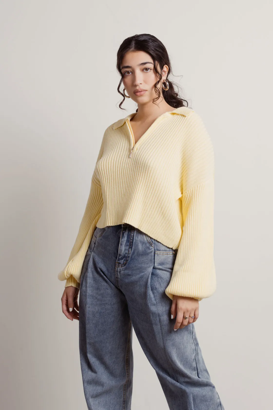 Tobi Issa Vibe Ribbed Sweatshirt -