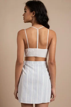 Tobi It's A Wrap Stripe Mini Skirt -
