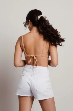 Tobi Jaded Crop Top - Tan
