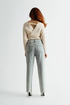 Tobi Jaida Surplice Sweater - Cream