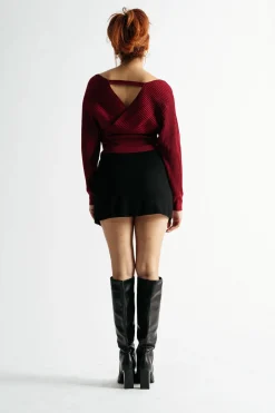 Tobi Jaida Surplice Sweater - Cream