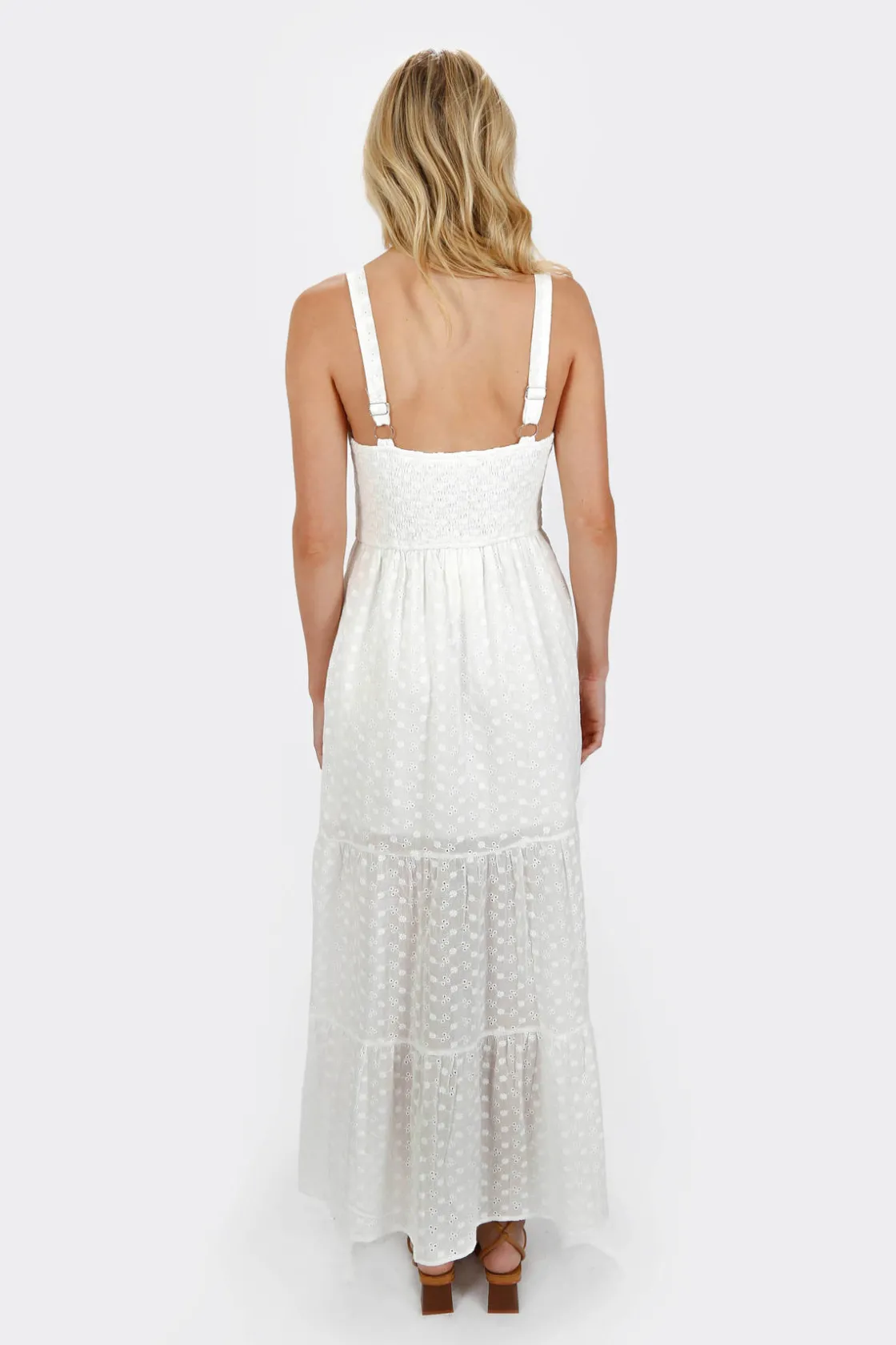 Tobi Jaylynn Eyelet Slit Maxi Dress -
