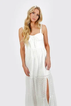 Tobi Jaylynn Eyelet Slit Maxi Dress -