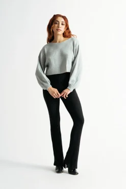 Tobi Jeanine Ribbed Sweater - Teal