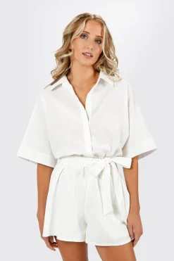 Tobi Jelyn Collared Romper -
