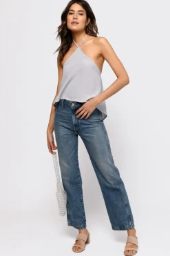Tobi Jen Open Back Top - Grey
