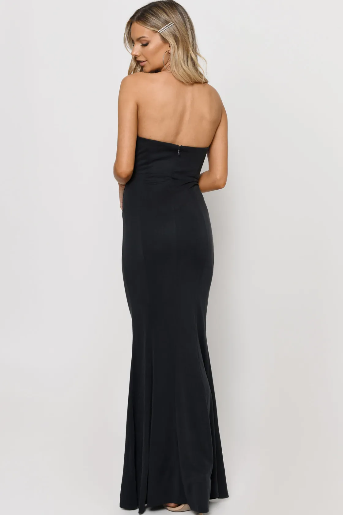 Tobi Jennifer Sweetheart Trumpet Maxi Dress - Wine