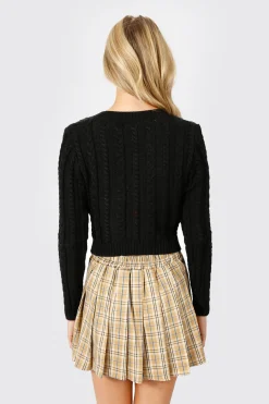 Tobi Jessenia Cable Knit Sweater - White
