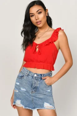 Tobi Jessica Crop Top - Light Blush