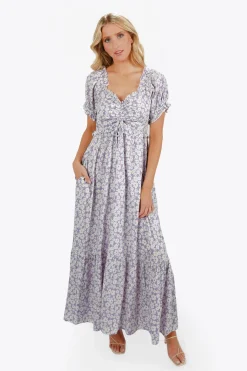Tobi Jillian Floral Ruffle Maxi Dress -