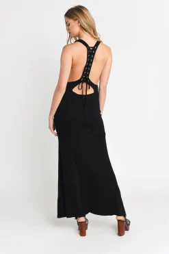 Tobi Jolene Deep V Open Back Maxi Dress -